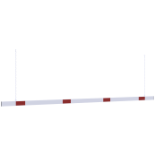 Barrier | aluminium profile | white coated / | red reflecting | white / red | reflecting both-sided | cross tube length: 4000 mm